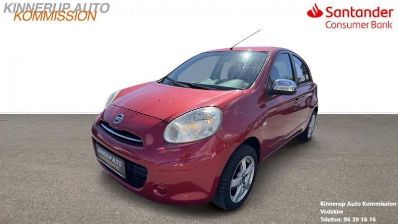 Rød Brugt 2011 Nissan Micra Visia Hatchback | 12.900 kr. - Billede 1/4