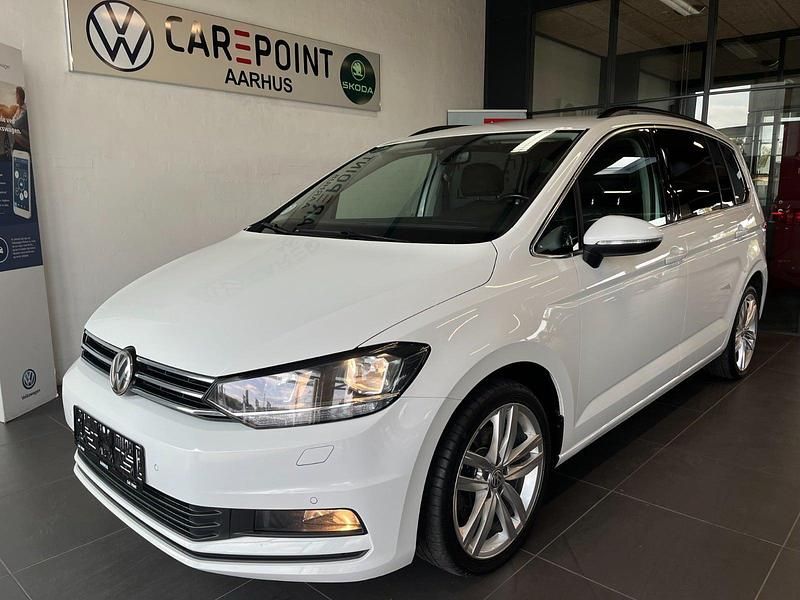 Hvid Brugt 2018 VW Touran Comfortline MPV | 169.800 kr. (Fair pris) - Billede 1/4