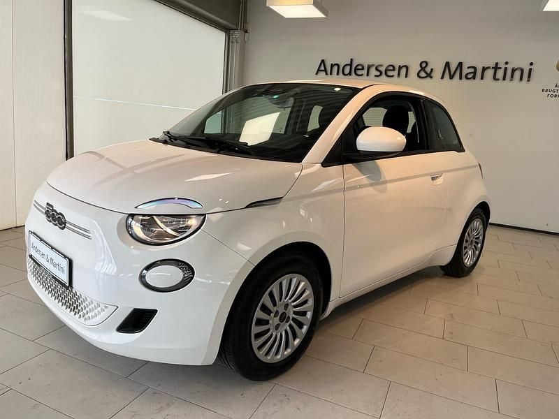 Hvid Brugt 2023 Fiat 500e Icon Hatchback | 118.800 kr. (God pris) - Billede 1/4