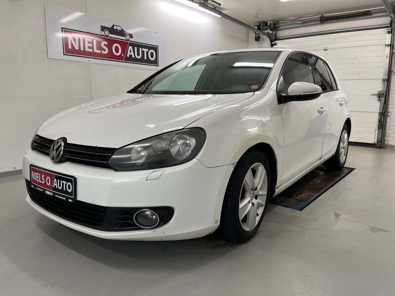 Hvid Brugt 2010 VW Golf VI Comfortline Hatchback | 19.800 kr. - Billede 1/4
