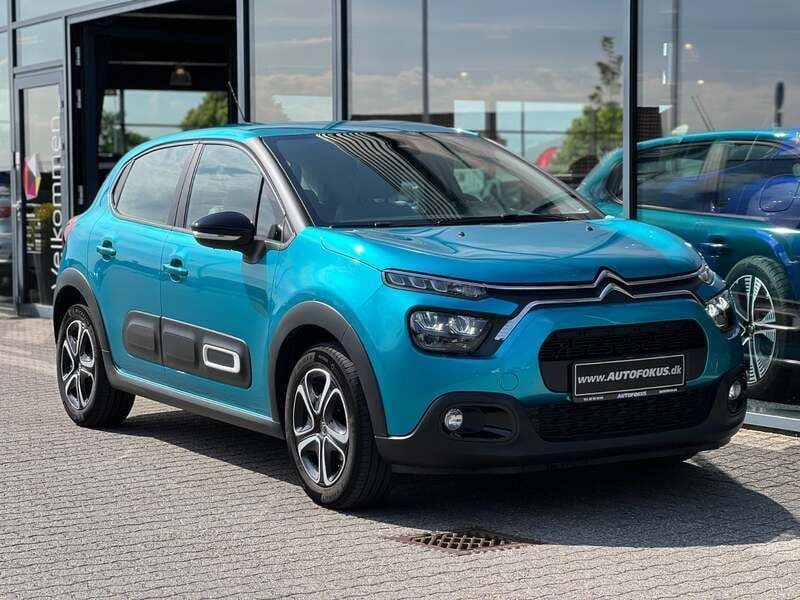 Blåmetal Brugt 2024 Citroën C3 PureTech Hatchback | 139.700 kr. (Fair pris) - Billede 1/4