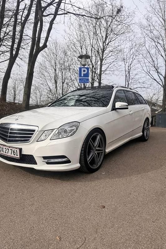 Brugt Mercedes E220 AMG line 170 HK (125 kW) 2013 Hvid Stationcar