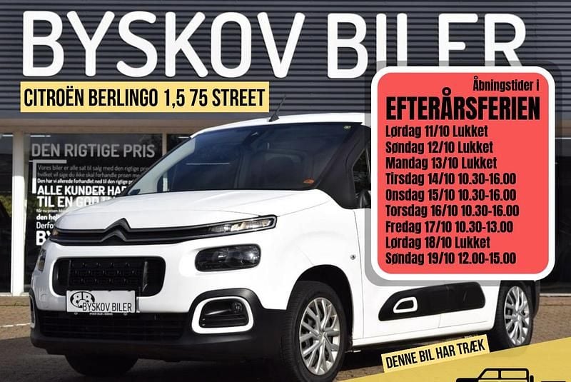 Hvid Brugt 2019 Citroën Berlingo MPV | 138.795 kr. - Billede 1/4