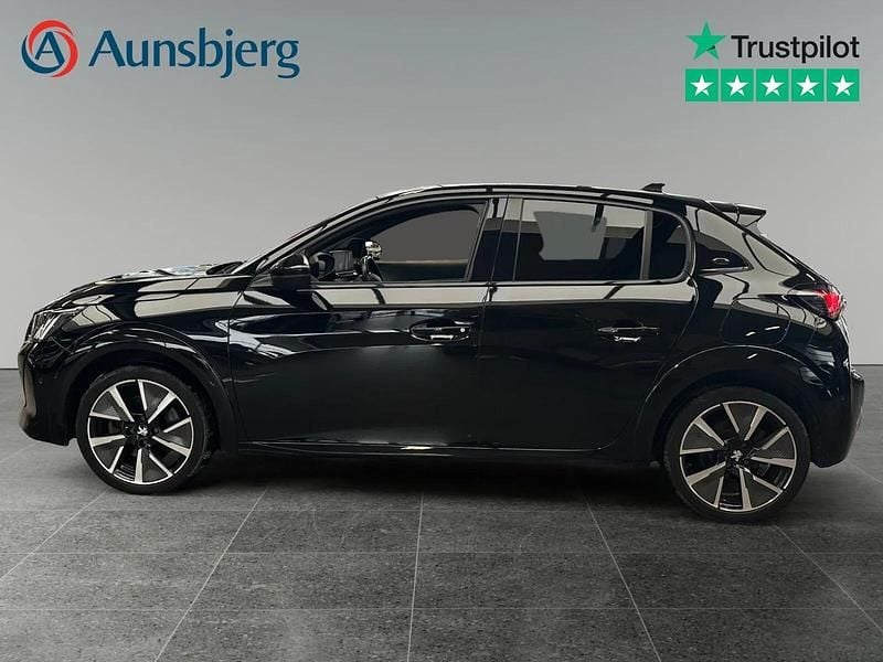 Brugt Peugeot e-208 GT 100 kW (136 HK) 2021 Sort metal Hatchback