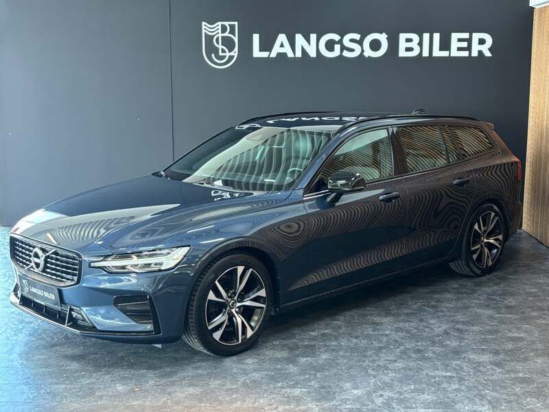 Blåmetal Brugt 2022 Volvo V60 R-Design Stationcar | 349.900 kr. (Dyr) - Billede 1/4