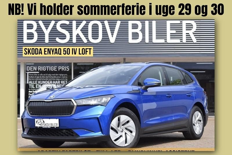 Blåmetal Brugt 2023 Skoda Enyaq iV SUV | 189.995 kr. (God pris) - Billede 1/4