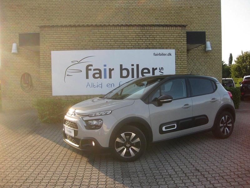 Beigemetal Brugt 2021 Citroën C3 Shine Hatchback | 124.900 kr. (Lidt for dyr) - Billede 1/4