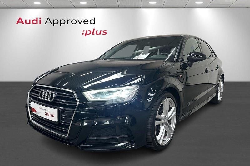Sort Brugt 2019 Audi A3 Sportback Sport Hatchback | 199.900 kr. (Fair pris) - Billede 1/4