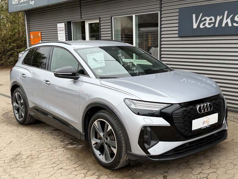 Sølvmetal Brugt 2022 Audi Q4 e-tron S-Line SUV | 284.800 kr. (God pris) - Billede 1/4