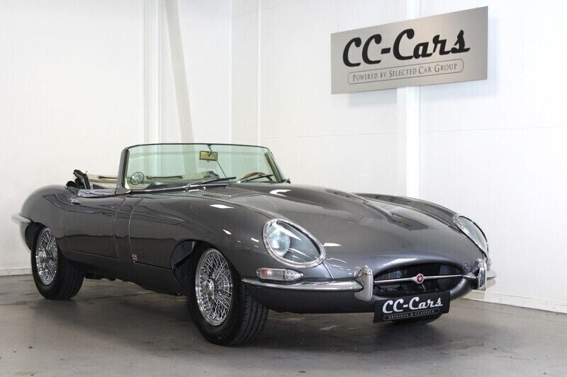 Grå Brugt 1963 Jaguar E-Type Cabriolet | 1.119.900 kr. - Billede 1/4
