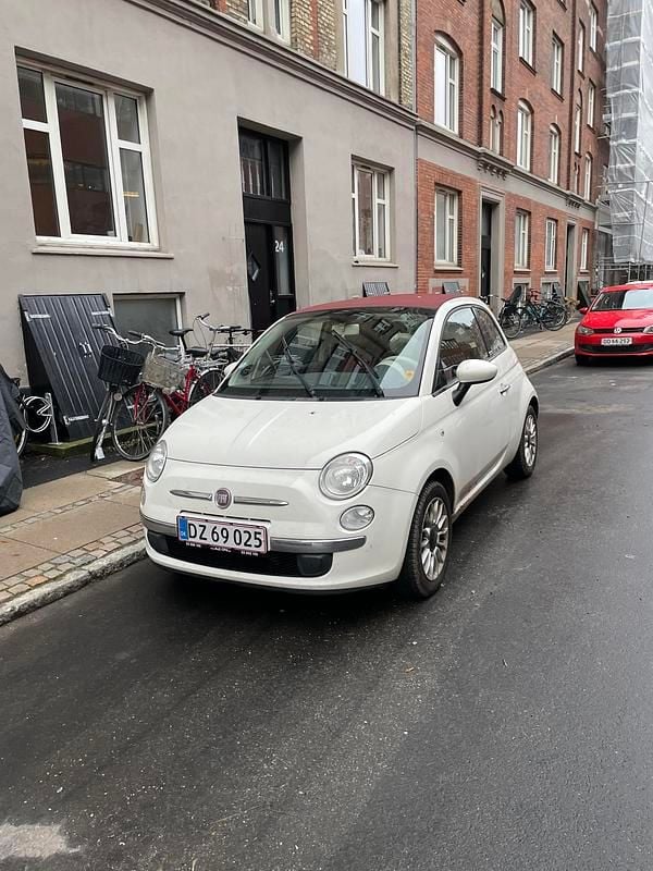 hvid Brugt 2010 Fiat 500C Lounge Cabriolet | 60.400 kr. (Fair pris) - Billede 1/1