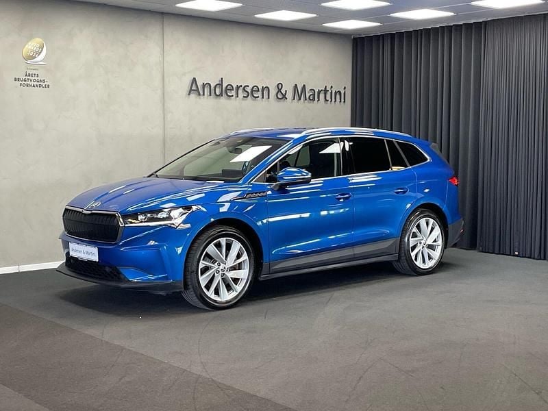 Blå Brugt 2021 Skoda Enyaq iV SportLine SUV | 254.800 kr. (Super pris) - Billede 1/4