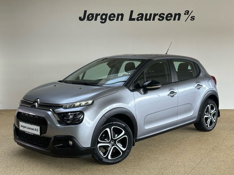 Grå artense metallic Brugt 2021 Citroën C3 Feel Hatchback | 99.800 kr. (Fair pris) - Billede 1/4