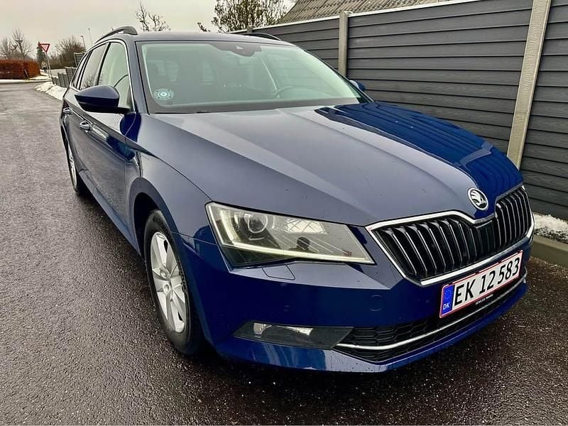 Brugt Skoda Superb Ambition 120 HK (88 kW) 2018 Blå Stationcar