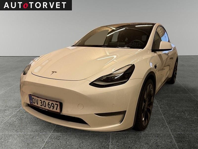 Hvid Brugt 2022 Tesla Model Y Performance SUV | 269.700 kr. (God pris) - Billede 1/4