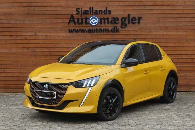 Gul Brugt 2021 Peugeot e-208 GT Hatchback | 149.900 kr. (Fair pris) - Billede 1/4
