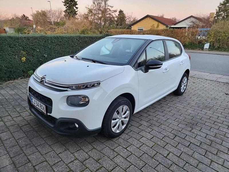 Hvid Brugt 2019 Citroën C3 Platinum Hatchback | 69.900 kr. (God pris) - Billede 1/4