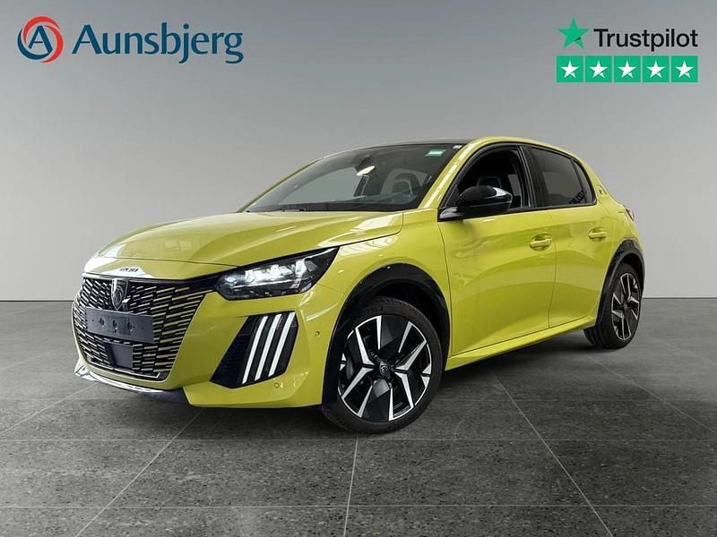 Neon gul Brugt 2024 Peugeot e-208 GTi Hatchback | 192.500 kr. (Fair pris) - Billede 1/4