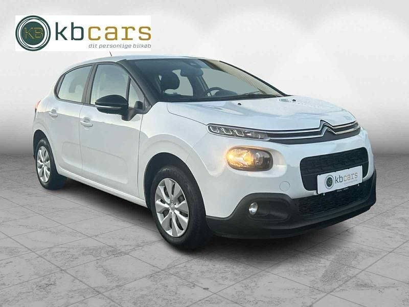 Hvid Brugt 2018 Citroën C3 PureTech Hatchback | 69.900 kr. (Fair pris) - Billede 1/4