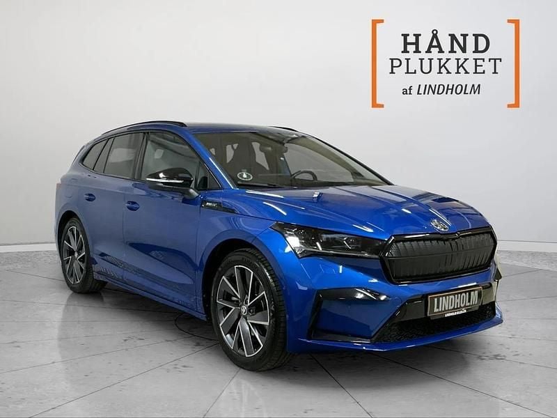 Blåmetal Brugt 2022 Skoda Enyaq iV SportLine SUV | 229.900 kr. (Fair pris) - Billede 1/3