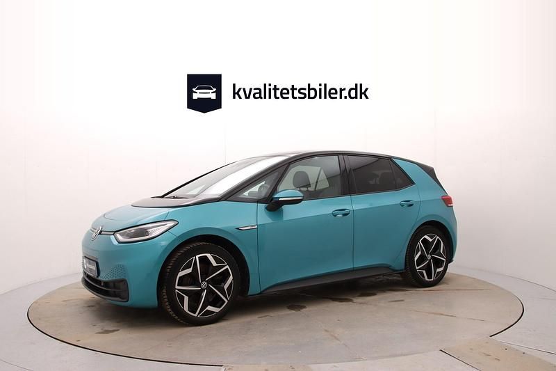 Brugt VW ID.3 Pro 106 kW (145 HK) 2021 Turkisblåmetal Hatchback