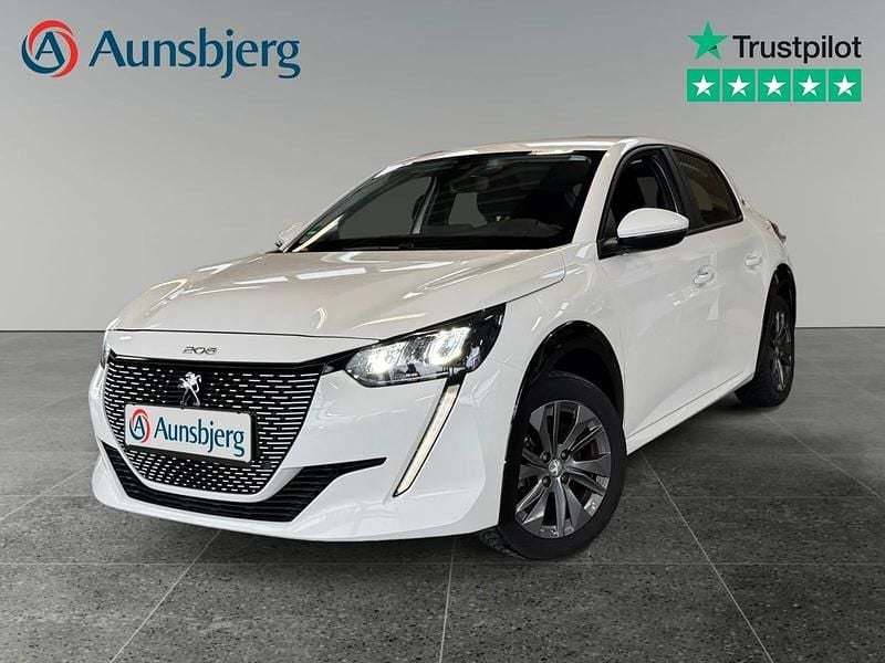 Hvid Brugt 2022 Peugeot e-208 Active Hatchback | 124.500 kr. (Fair pris) - Billede 1/4