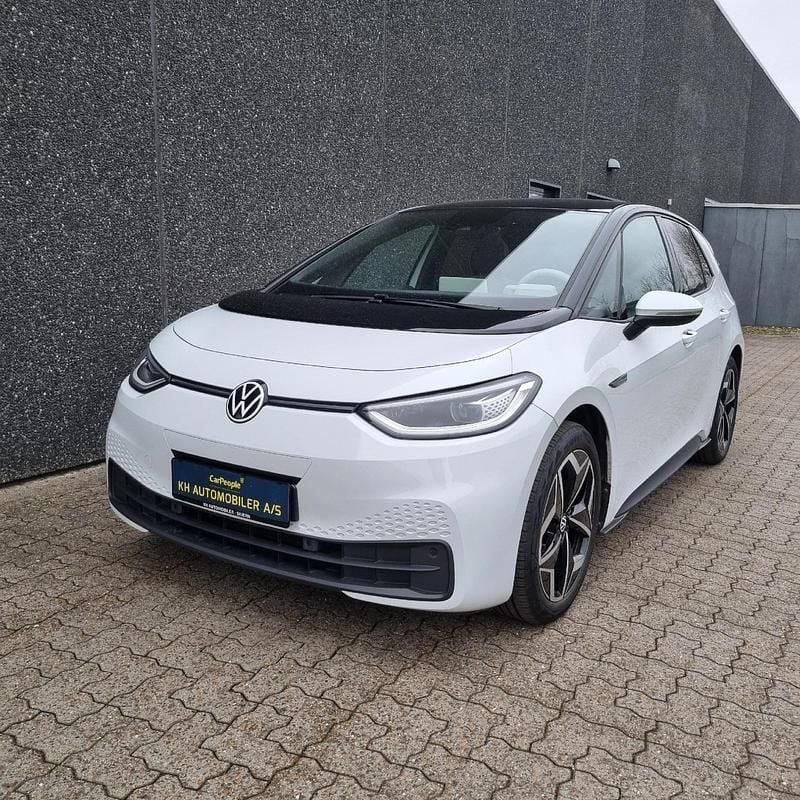Hvid Brugt 2021 VW ID.3 Pro Performance Hatchback | 169.800 kr. (Lidt for dyr) - Billede 1/4