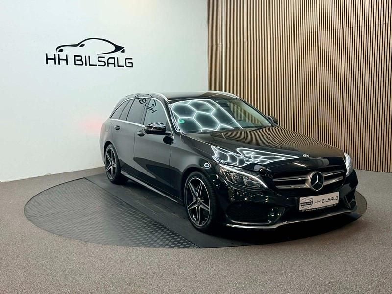 Brugt Mercedes C220 AMG line 170 HK (125 kW) 2018 Sort Stationcar