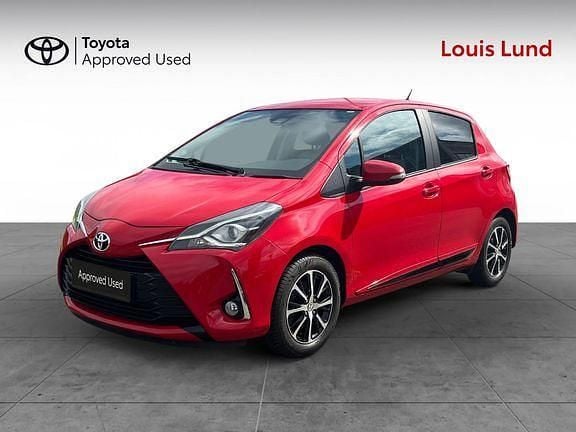 Fire red Brugt 2018 Toyota Yaris T3 Hatchback | 119.900 kr. (Fair pris) - Billede 1/4