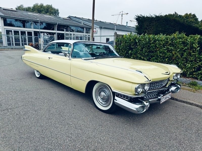 Gul Brugt 1959 Cadillac Deville Coupe | 499.900 kr. - Billede 1/4