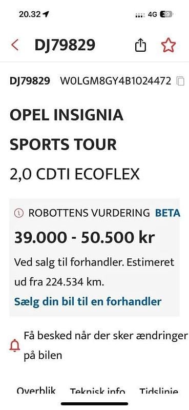 Brugt 2010 Opel Insignia Sedan | 10.000 kr. - Billede 1/4