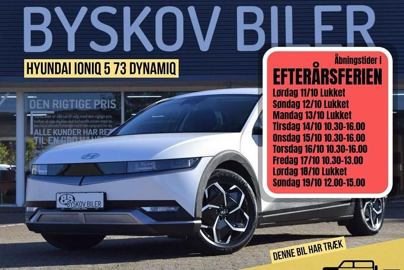Hvid Brugt 2021 Hyundai Ioniq 5 Dynamiq SUV | 224.995 kr. (Lidt for dyr) - Billede 1/4