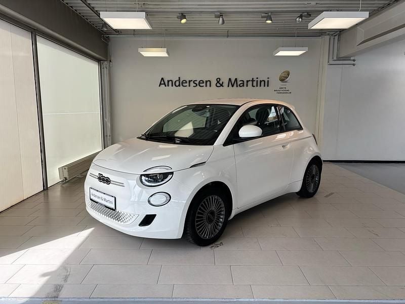 Icewhite Brugt 2022 Fiat 500e Icon Hatchback | 128.700 kr. (Fair pris) - Billede 1/4