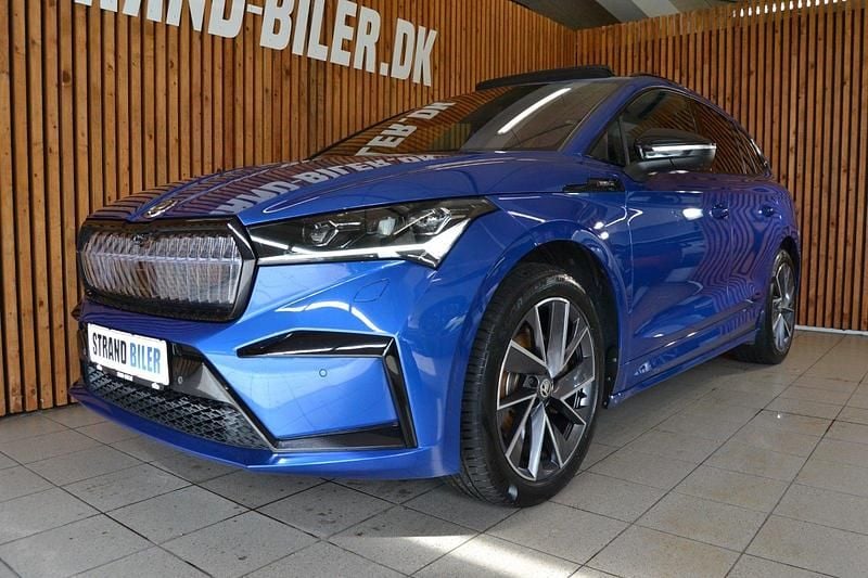 Blåmetal Brugt 2022 Skoda Enyaq iV SportLine SUV | 289.800 kr. (Fair pris) - Billede 1/4