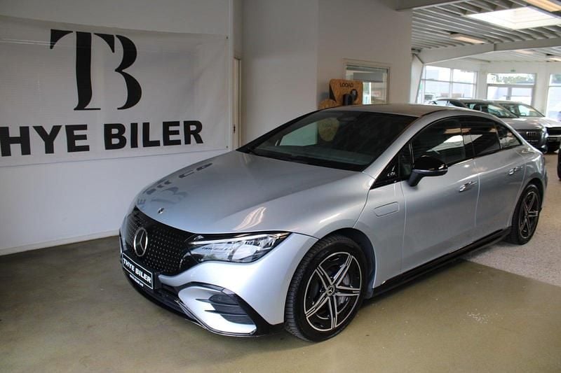 Sølvmetal Brugt 2022 Mercedes EQE350 AMG line Sedan | 419.900 kr. (Super pris) - Billede 1/4