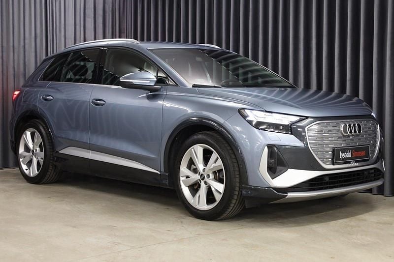 Lysblåmetal Brugt 2022 Audi Q4 e-tron S-Line SUV | 309.900 kr. (Fair pris) - Billede 1/4