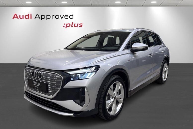 Sølvmetal Brugt 2024 Audi Q4 e-tron S-Line SUV | 409.900 kr. (God pris) - Billede 1/4