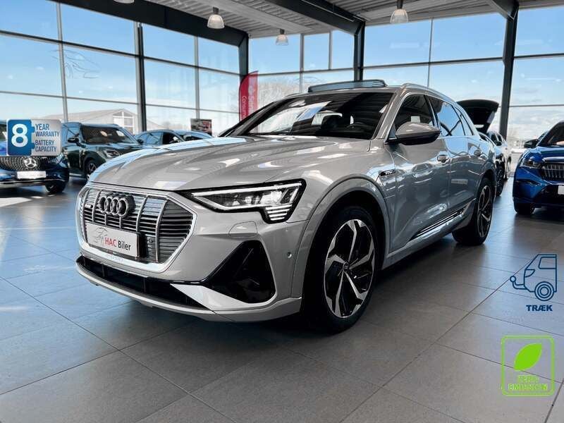 Sølvmetal Brugt 2021 Audi e-tron S-Line SUV | 419.700 kr. (God pris) - Billede 1/4