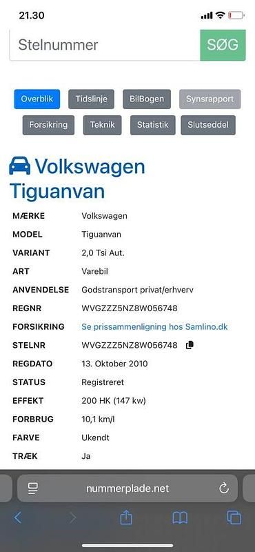 Brugt VW Tiguan 200 HK (147 kW) 2010 SUV