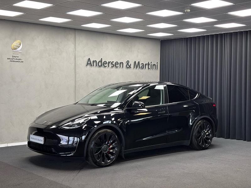 Sort Brugt 2022 Tesla Model Y Performance SUV | 294.900 kr. (Lidt for dyr) - Billede 1/4