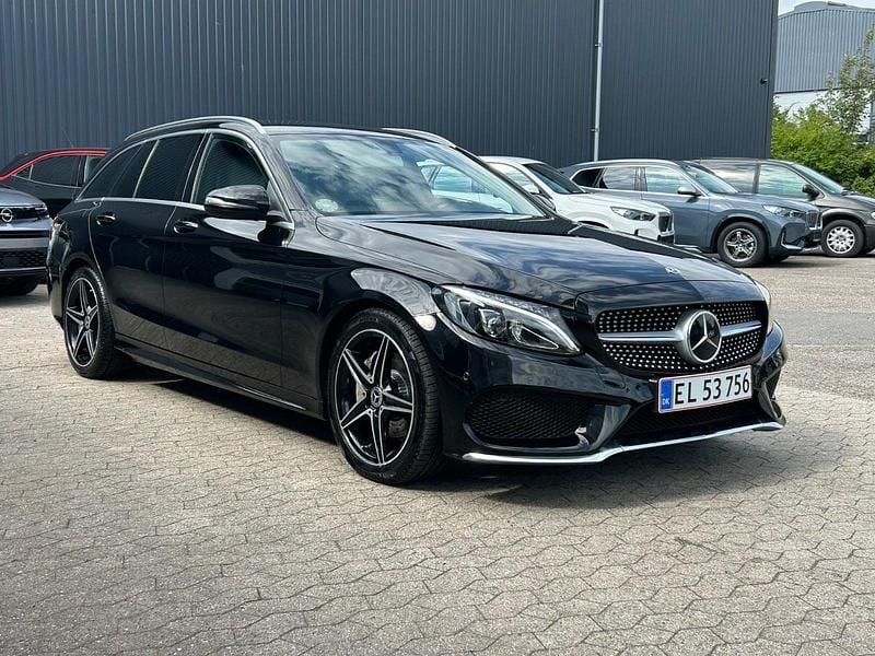 Sort Brugt 2017 Mercedes C220 AMG line Stationcar | 199.900 kr. (Dyr) - Billede 1/4