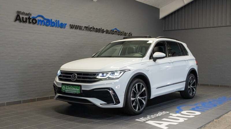 Hvid Brugt 2021 VW Tiguan R-line SUV | 459.900 kr. - Billede 1/4