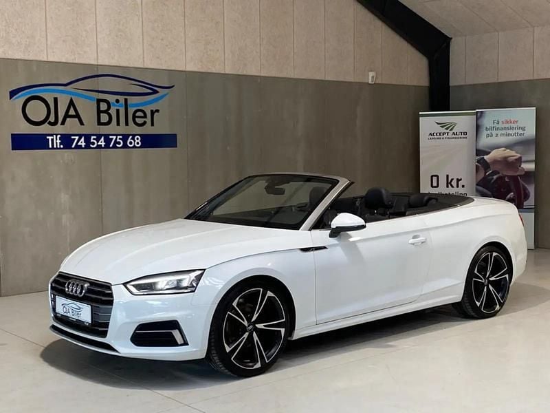 Hvid Brugt 2017 Audi A5 Cabriolet Cabriolet | 369.900 kr. - Billede 1/4