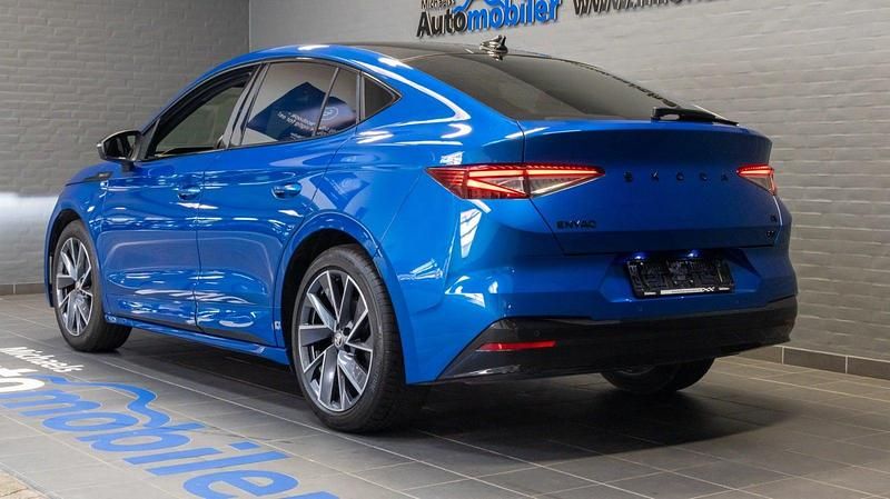 Brugt Skoda Enyaq iV SportLine 150 kW (204 HK) 2023 Blåmetal SUV