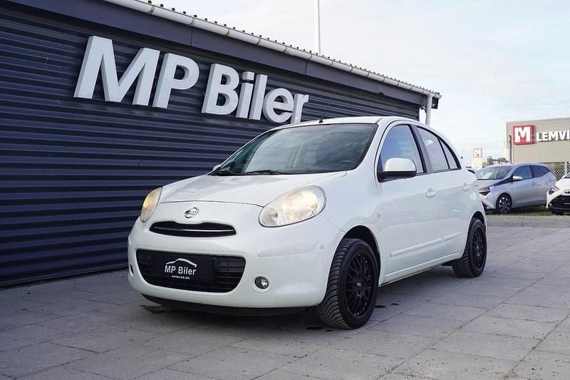 Hvid Brugt 2011 Nissan Micra S Hatchback | 29.900 kr. (God pris) - Billede 1/4