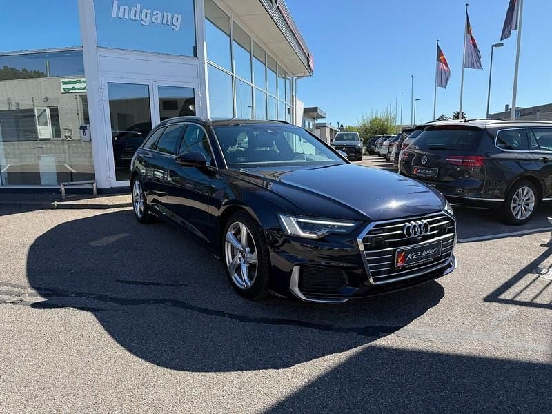 Mørkblåmetal Brugt 2022 Audi A6 S-Line Stationcar | 419.800 kr. - Billede 1/4