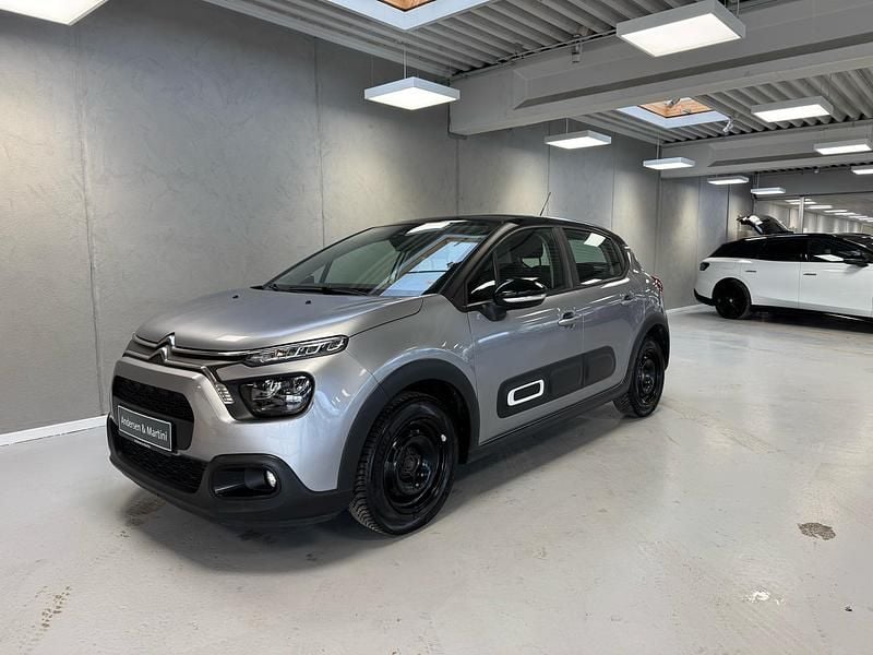 Graametal Brugt 2021 Citroën C3 PureTech Hatchback | 92.200 kr. (God pris) - Billede 1/4