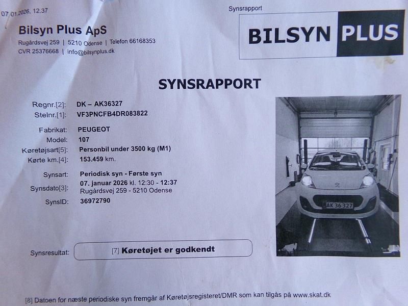 Brugt Peugeot 107 68 HK (50 kW) 2013 Hatchback