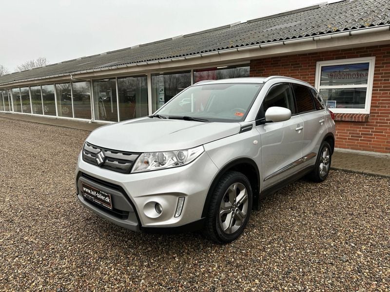 Sølv metal Brugt 2015 Suzuki Vitara Active SUV | 149.900 kr. - Billede 1/4