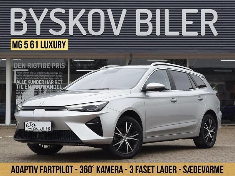Sølvmetal Brugt 2022 MG MG5 EV Luxury Stationcar | 147.995 kr. (Dyr) - Billede 1/4